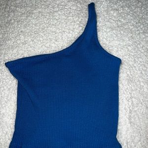 brand new off the shoulder blue top